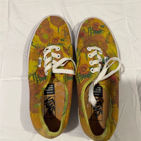 Vans Shoes - Vans Van Gogh Museum Sunflower Canvas Sneakers - Yellow & Orange